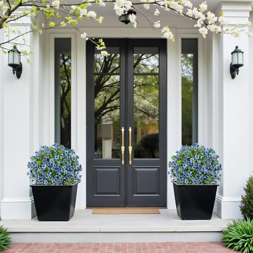 24-Inch Outdoor Artificial Potted Plants UV Resistant Faux Flowers Set of 2
