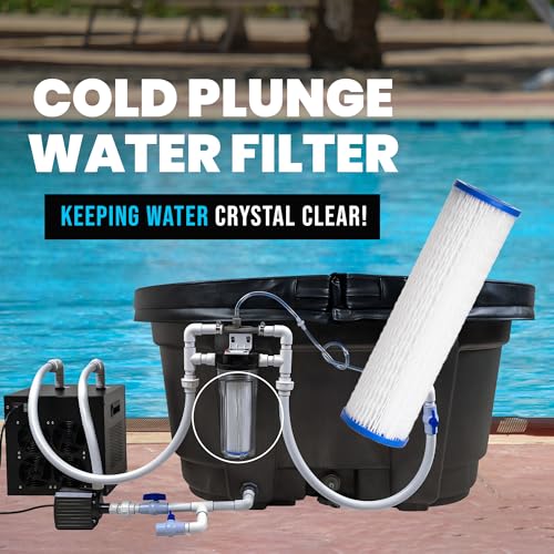 10 Inch Sediment Filter Cartridges 50 Micron for Cold Plunge Baths - 4 Pack