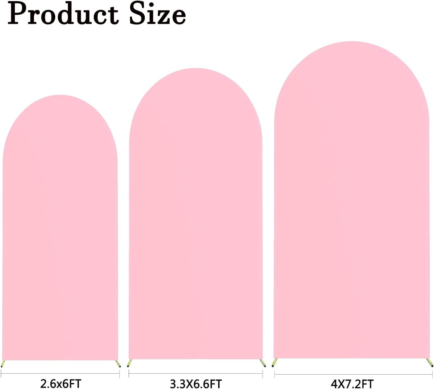 Skiennix 7.2 FT Pink Arch Backdrop Cover - Fitted Spandex for Weddings & Baby Showers