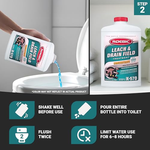Roebic Septic System Maintenance Kit - Complete 4 Quarts Bacterial Treatment