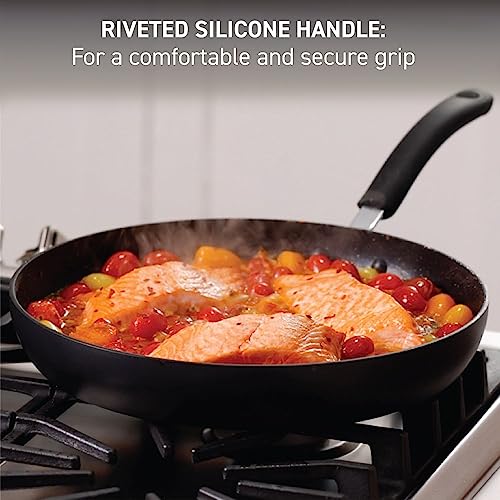 T-Fal Hard Anodized Nonstick Fry Pan Set 3 Pieces - 8, 10.25 & 12 Inch, Oven Safe, Dishwasher Safe