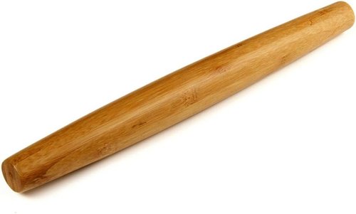 Bamboo Classic French Rolling Pin - 13-Inch Wooden Rolling Pin for Baking Pizza, Dough, and Cookies