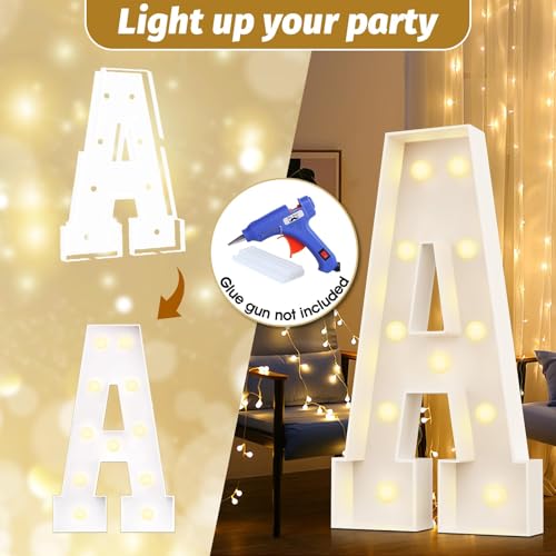 Ledido 4FT Warm White Marquee Light Up Number 50 for Birthday Party