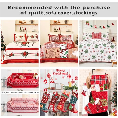 Cmfshape Halloween King Size Bedspread Set - Black Quilt with Pumpkin Ghosts, 4-Piece Bedding with Pillows