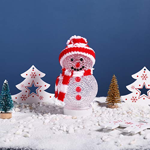 Mobestech 2pcs Christmas Lights USB Snowman Lights USB Charging Night Light Christmas Decoration for Living Room Nursery Room