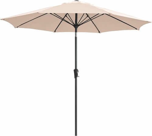 JEAREY 9FT Outdoor Patio Umbrella - Market Table Umbrella with Tilt & Crank | UV Protection, Beige