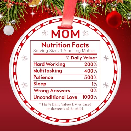 Funny Christmas Mom Ornament - Keepsake Gift from Daughter or Son