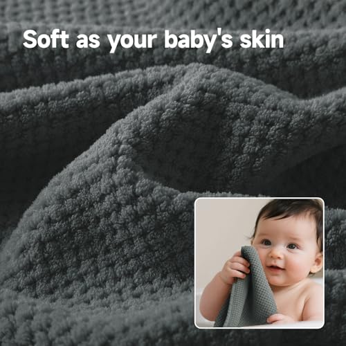 Carbon Grey 6-Piece Bath Towels Set - Soft, Ultra-Absorbent, Quick-Dry for Bathroom & Spa