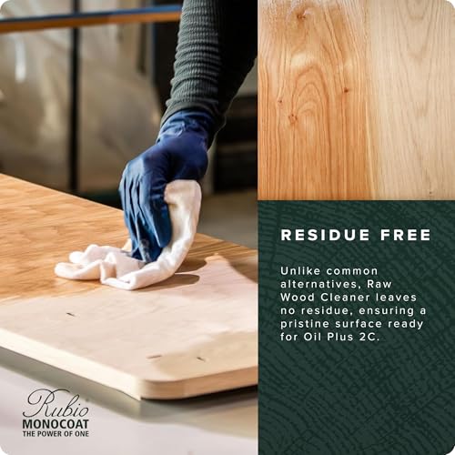 Rubio Monocoat Raw Wood Cleaner 33.81 oz | Dust & Surface Prep for Oil Finish
