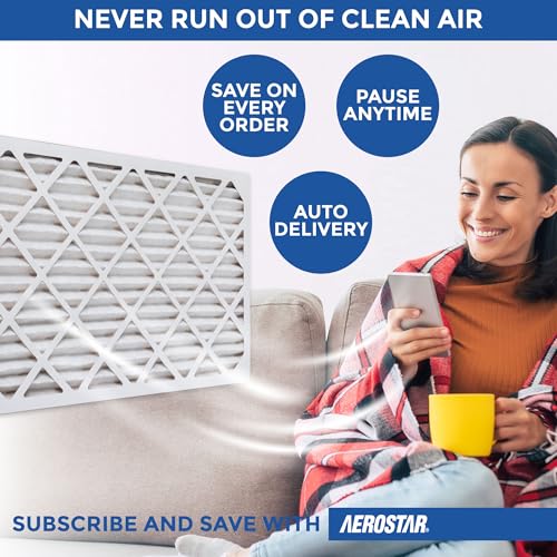 Aerostar 20x20x4 MERV 8 Air Filter 2 Pack - HVAC Furnace Replacement