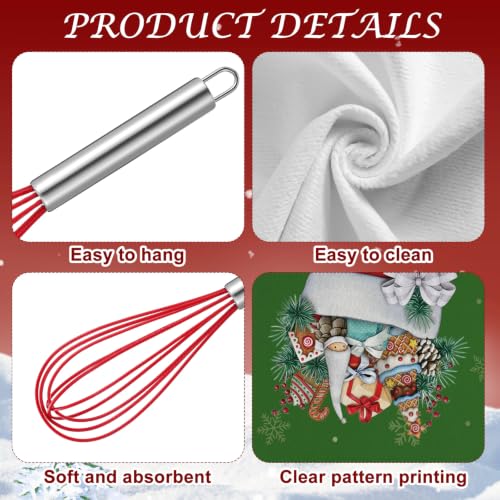 12 Set Christmas Kitchen Tools Gift Set Vintage Xmas - 12 Whisks, Spatulas, Towels & Cards (Mimorou)