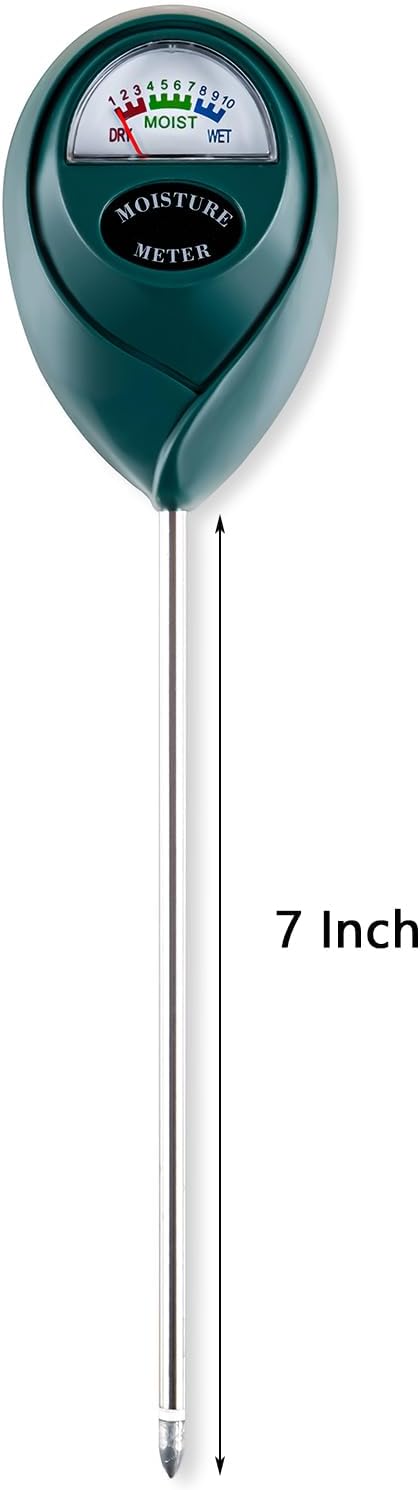 Skiennix Soil Moisture Meter - Accurate Plant Watering Tool for Indoor & Outdoor Use | No Batteries Needed (Green)