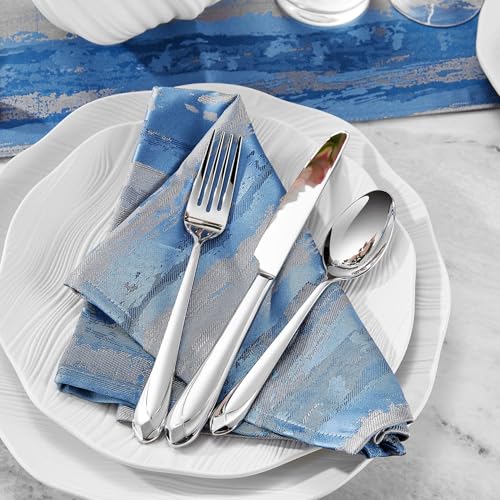 KEAWELL Astra Silverware Set 20/45/65-Piece Flatware Tableware, Silver - Variation 45