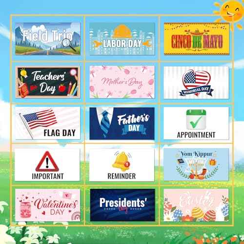 Holiday Calendar Refrigerator Magnets - 42Pcs Halloween Veterans Day Thanksgiving Christmas Fridge Holiday Magnet Seasonal Magnetic Calendar for for Home Classroom Festival Whiteboard