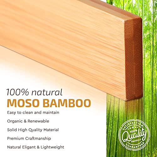 Bambüsi Bamboo Drawer Dividers 16-22 Inch High Organizer Set - Natural Wood