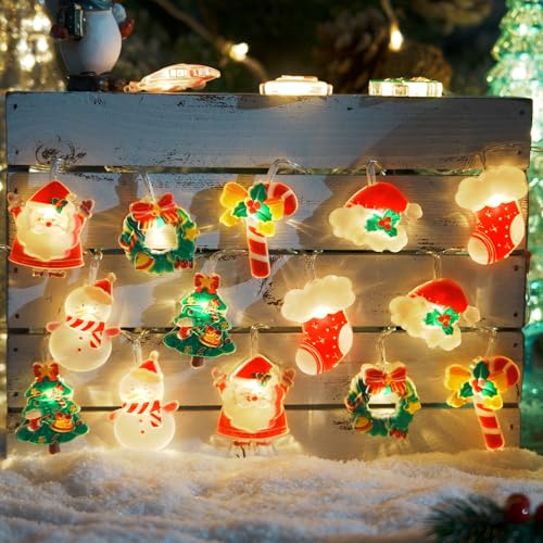 LOLStar 20 LED Christmas String Lights with 8 Modes, Battery-Operated