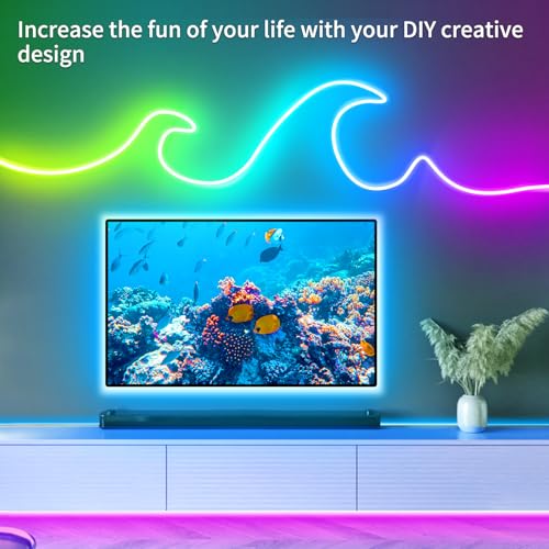 segrass 100FT RGB LED Neon Rope Lights Waterproof Flexible Strip with Remote & APP Control