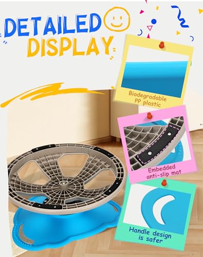 Blue Spinning Chair for Autistic Kids - Sensory Toy with Handle