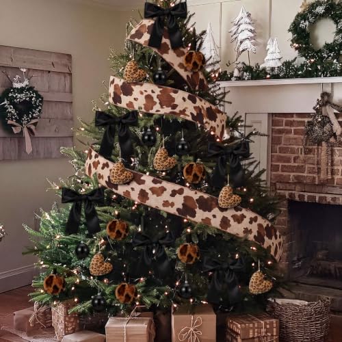 Teyva Daily 24 Pcs Leopard Print Christmas Ornament Set - Cheetah Tree Decor