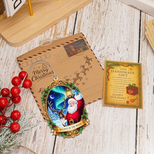MAILAMCRAFT Santa 2 Christmas Ornament Funny Santa Claus Holiday Decor