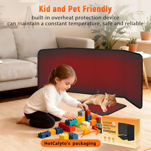 Under Desk Heater with Heated Floor Mat-Personal Portable Space