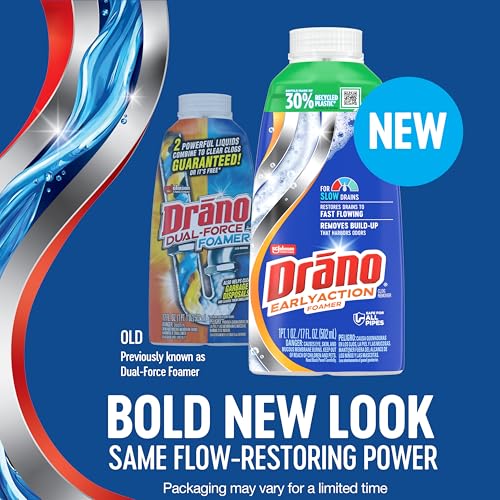 Drano Dual Force Foamer Drain Clog Remover & Cleaner 17oz Pack of 5