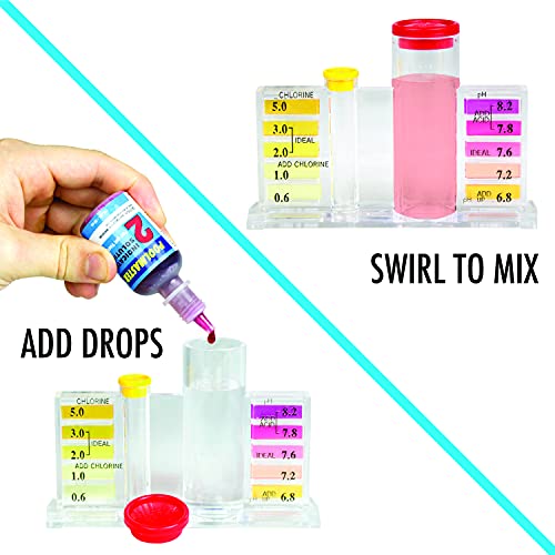 Poolmaster 5-Way Pool & Spa Water Test Kit with Liquid Reagents & Storage Case