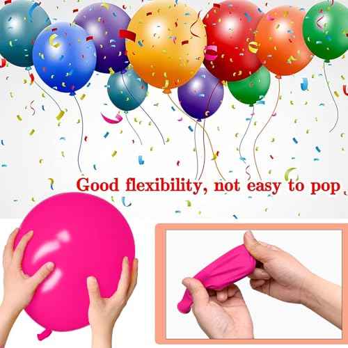 68Pcs Pink Balloons Kit 12 Inch Metallic Pink Balloon, Pink Confetti Balloon and Baby Pink Party Balloons with Ribbons for Birthday, Wedding, Baby Shower, Graduation Decorations.