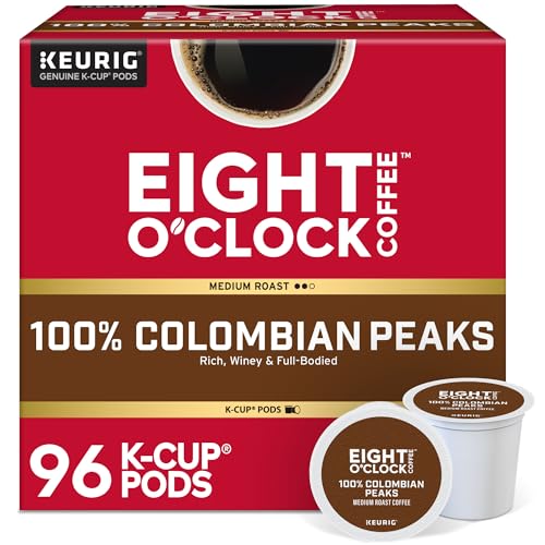 Eight O'Clock Coffee Colombian Peaks Single-Serve Keurig K-Cup Pods,