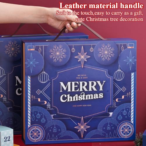 GKWW Blue DIY Advent Calendar with 24 Cardboard Boxes – Christmas Countdown Calendar