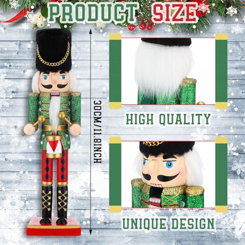 Gejoy 12-Inch Christmas Nutcracker Soldier Drummer Decoration