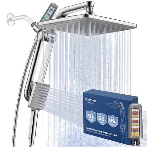 High Pressure Filtered Shower Head with Handheld Combo - Chrome