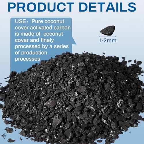 6.6 Lb Activated Charcoal Bulk Coconut Shell Granular Carbon 10-18 Mesh for Water & Air Filtration - Variation of This Listing