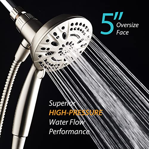 Magnetic Docking Handheld Shower Head with 8 Settings - Nickel Finish