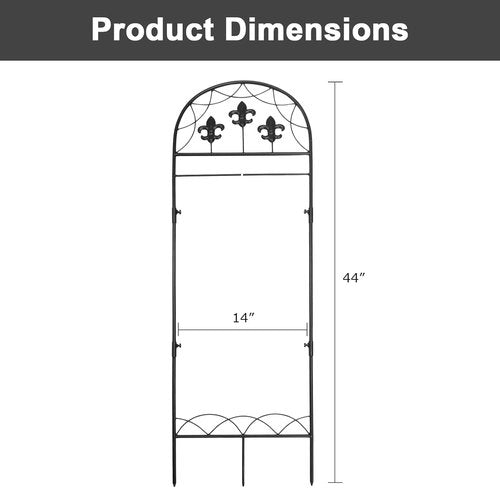 Fleur Metal Garden Flag Stand - Decorative Yard Flag Pole Holder for 12x24 Inch Flags
