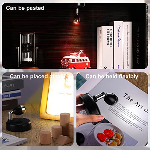 Wireless LED Spotlight 6 Pack RGB Color Battery Operated - Black