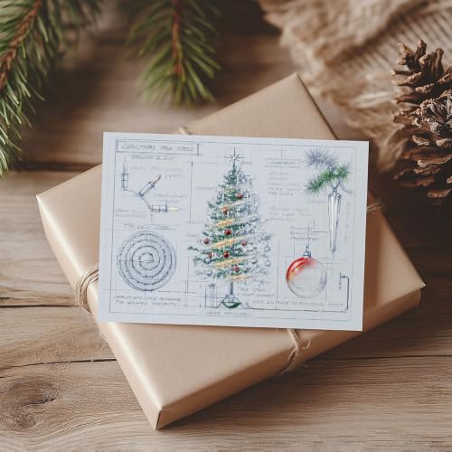 Industry Greetings Architect & Engineer Christmas Cards 50-Pack with Envelopes