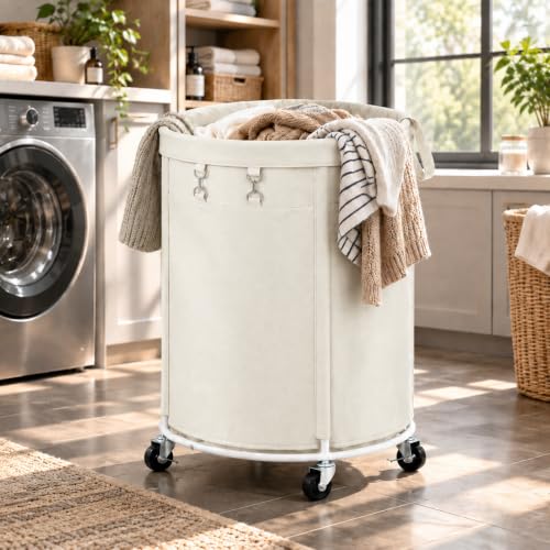 150L Large Capacity Rolling Laundry Basket Hamper with Wheels,