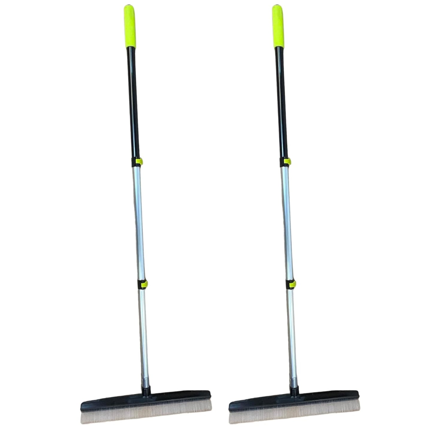 Room Groom Carpet Rake Set (Original and PET) Telescoping 54" Adjustable Handle, Portable Design, Carpet Brush for Pet Hair, Refreshing High Pile Carpets and Artificial Turf, (Pack of 2)