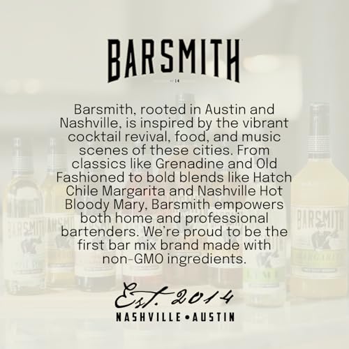 Barsmith Old Fashioned Mix - Classic Whiskey Drink Mixer w/Sweetness,