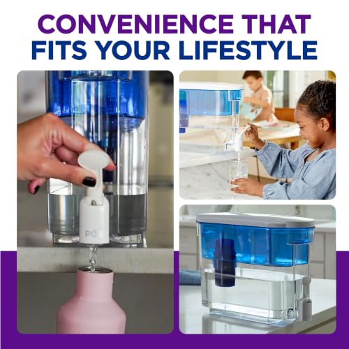PUR 30-Cup Countertop Water Filter Dispenser White/Blue - Faster Filter Variant