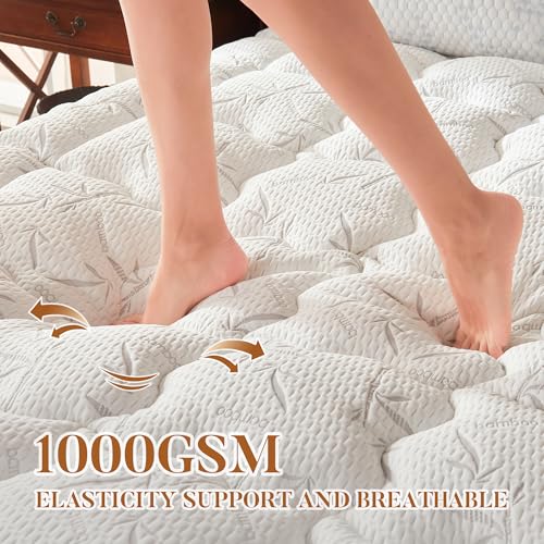 Primesoft King Size Waterproof Mattress Topper - Thick Pillow Top, Breathable & Soft, Fits Up to 21 Inch Deep, White