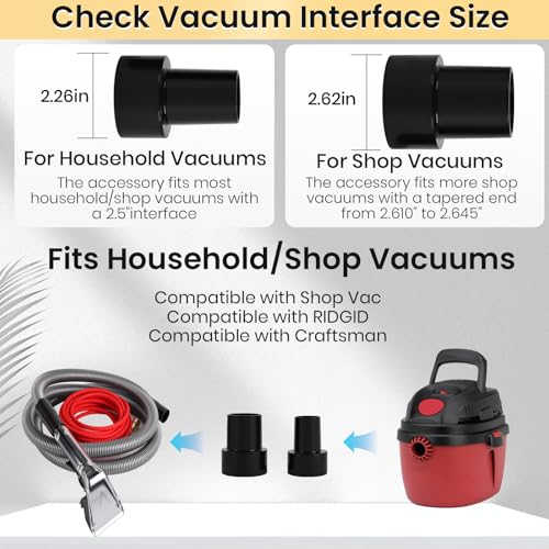 Pumpoasis Hard Bristle Carpet & Upholstery Extractor Kit with 10FT Hose & 25FT Water Line – Includes Shell (Variation of This Listing)