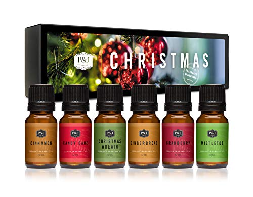 P&J Fragrance Oil Christmas Set - 6 Premium Scent Oils for Candle & DIY Crafts