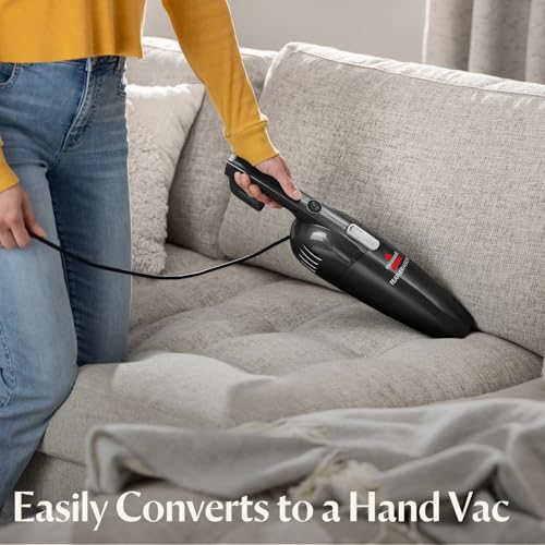 Lightweight Bagless Stick Vacuum Cleaner with Crevice Tool - Black