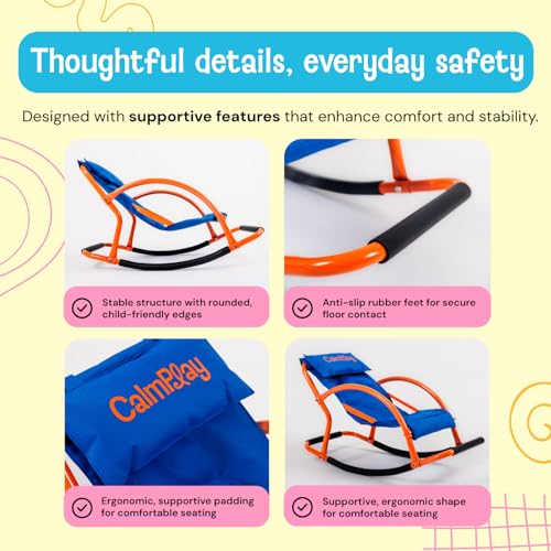 Kids Sensory Rocking Chair for Autism & Focus - Calming Indoor Seat