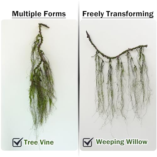 63 Inch Faux Willow Tree Branches Hanging Moss for Halloween & Decor