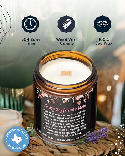 Boyfriend's Mom Candle - Thoughtful Gift for Her, Lavender & Sage Scent, Gift-Ready Home Fragrance by Rosa Vila
