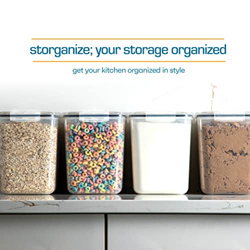 Storeganize 4-Pack 5.3L Airtight Food Storage Containers for Kitchen Pantry