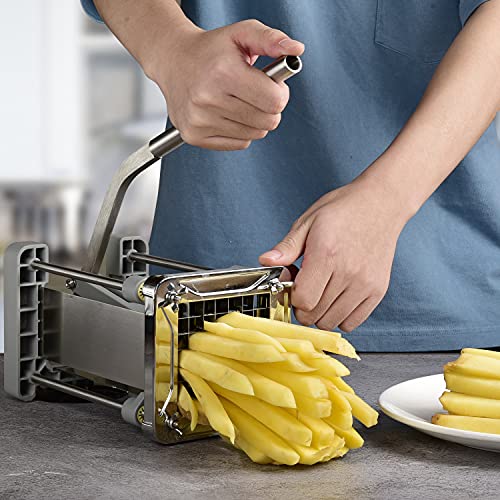 French Fry Cutter for Potatoes 1/2 Inch - Professional Grade, Easy to Use